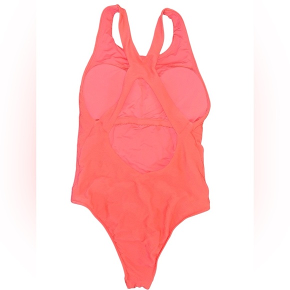 Seafolly High Neck One Piece Swimsuit with Low Open Back, Capri Sea Melon - Picture 4 of 6